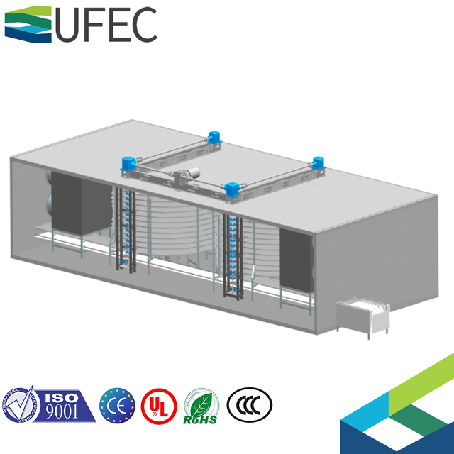 SDSF750I Congelador rápido de espiral única IQF túnel congelador para planta de processamento de vegetais/carne/frutos do mar