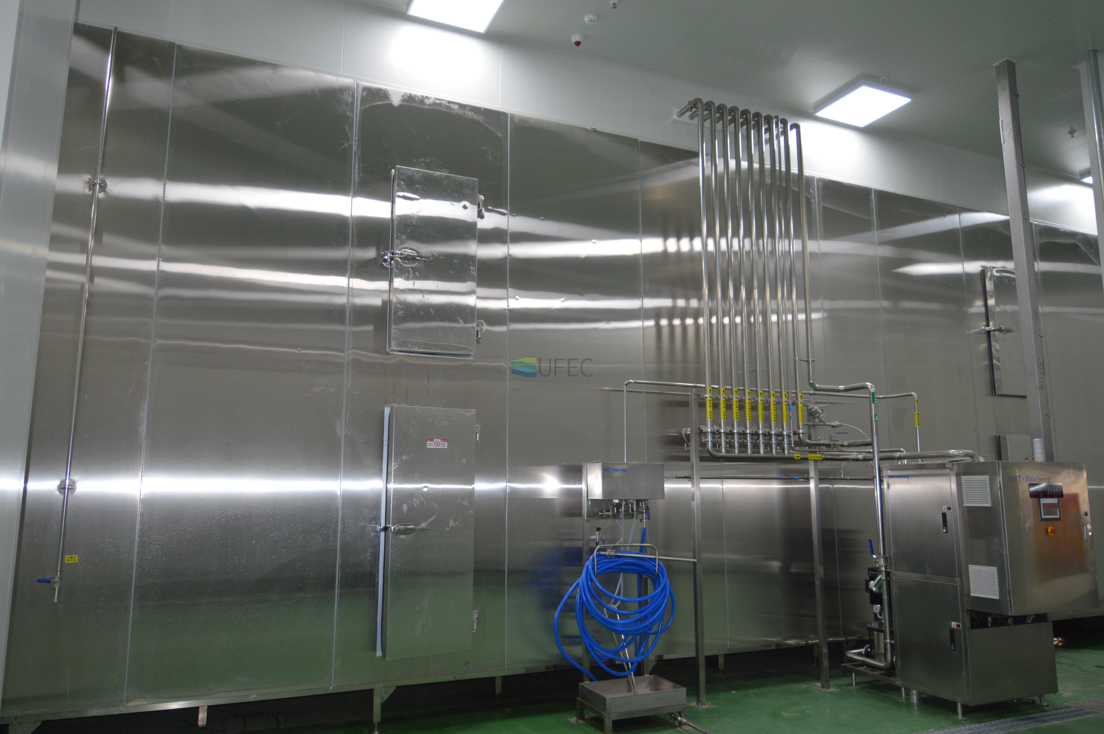 Congelador de túnel fluidizado para freezer rápido industrial grande